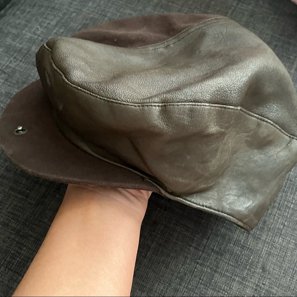 Dolce & Gabbana Vintage Leather Flat Cap